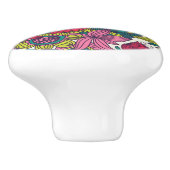 Helderbloempatroon Keramische Knop (Zijkant)