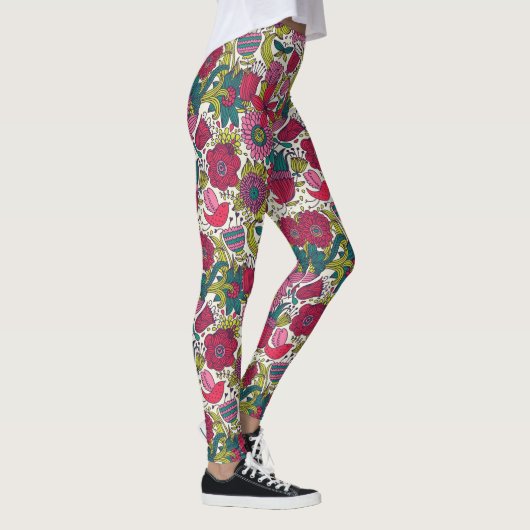 Helderbloempatroon Leggings (Rechts)