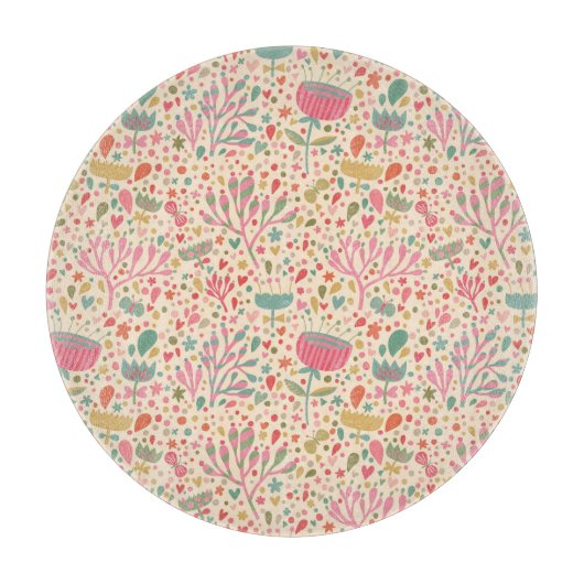 Helderbloempatroon Snijplank (Voorkant)