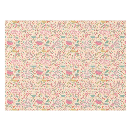 Helderbloempatroon Tafelkleed (Voorkant (Horizontaal))