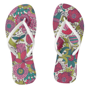 Helderbloempatroon Teenslippers
