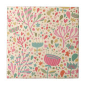 Helderbloempatroon Tegeltje (Voorkant)