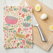 Helderbloempatroon Theedoek (Quarter Fold)