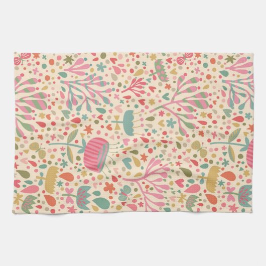 Helderbloempatroon Theedoek (Horizontaal)