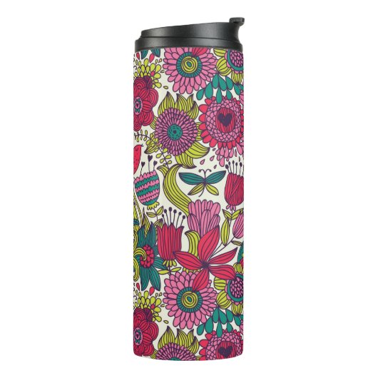 Helderbloempatroon Thermosbeker (Gedraaid links)