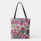 Helderbloempatroon Tote Bag (Achterkant)