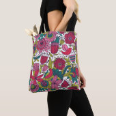 Helderbloempatroon Tote Bag (Dichtbij)