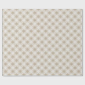Helderbruin-Tan Winter White Snowflake Pattern Cadeaupapier (Vlak)
