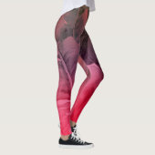 Helderbruine roze tropische zomerkleppen leggings (Rechts)