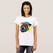 Heldercamera-illustratie T-shirt (Voorkant volledig)