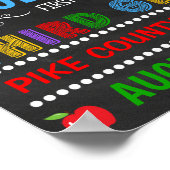 Helderchrokboard eerste dag van teken van derde gr poster (Hoek)