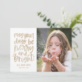 Helderdagen EDITABLE COLOR Holiday-fotokaart Feestdagenkaart (Staand voorkant)