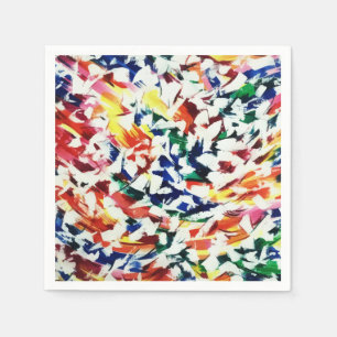 Helderdekleurige, artistieke blauwe, rode gele Abs Servet