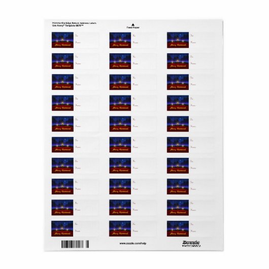 Helderdere Visions Kerstmis Gift Labels (Full Sheet)