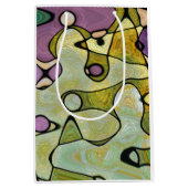 Heldere, 2-kant design kleurrijke juwelen edelsten medium cadeauzakje (Voorkant)