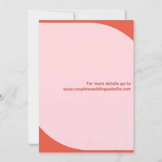 Heldere 70s Stijl Retro Roze & Sinaasappel Vette B Kaart (Achterkant)