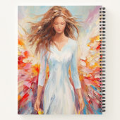 Heldere Abstracte Angel Loose Painted Style Notitieboek (Achterkant)