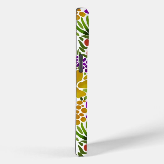 Heldere abstracte bloemige Hoesje-Mate iPhone case (Achterkant / Rechts)