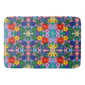 Heldere Abstracte bloemkunst Badmat (Voorkant)