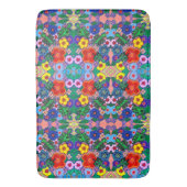 Heldere Abstracte bloemkunst Badmat (Voorkant Verticaal)