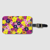 Heldere Abstracte bloemkunst Bagagelabel (Voorkant (horizontaal))