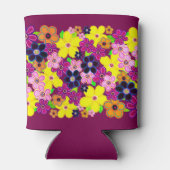 Heldere Abstracte bloemkunst Blikjeskoeler (Achterkant)