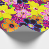 Heldere Abstracte bloemkunst Cadeaupapier (Hoek)