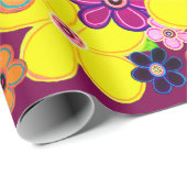 Heldere Abstracte bloemkunst Cadeaupapier (Rol Hoek)