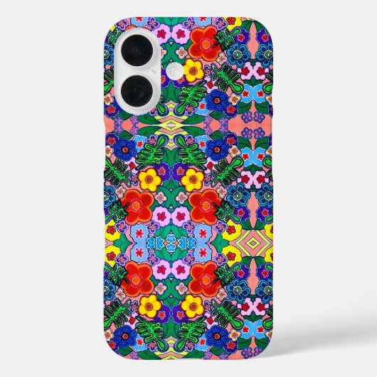 Heldere Abstracte bloemkunst Case-Mate iPhone Case (Achterkant)