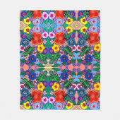 Heldere Abstracte bloemkunst Fleece Deken (Voorkant)