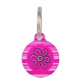 Heldere Abstracte bloemkunst Huisdierpenning