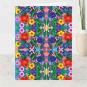 Heldere Abstracte bloemkunst Kaart (Voorkant)