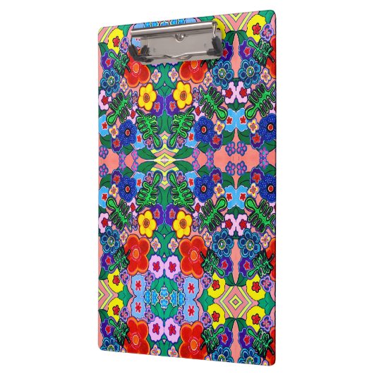 Heldere Abstracte bloemkunst Klembord (Links)