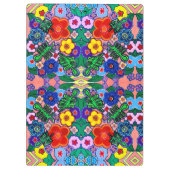 Heldere Abstracte bloemkunst Klembord (Achterkant)