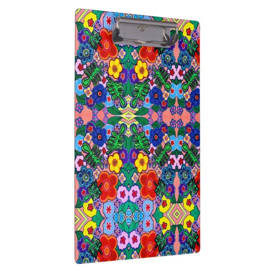 Heldere Abstracte bloemkunst Klembord (Rechts)