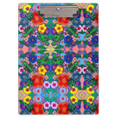 Heldere Abstracte bloemkunst Klembord (Voorkant)