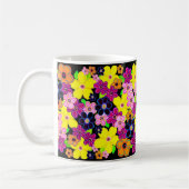 Heldere Abstracte bloemkunst Koffiemok (Links)