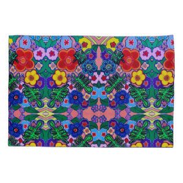 Heldere Abstracte bloemkunst Kussensloop