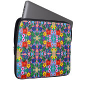 Heldere Abstracte bloemkunst Laptop Sleeve (Voorkant Rechts)