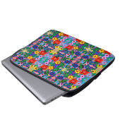 Heldere Abstracte bloemkunst Laptop Sleeve (Voorkant onderkant)