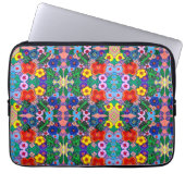 Heldere Abstracte bloemkunst Laptop Sleeve (Voorkant)