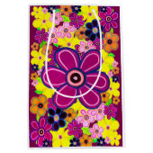 Heldere Abstracte bloemkunst Medium Cadeauzakje (Voorkant)