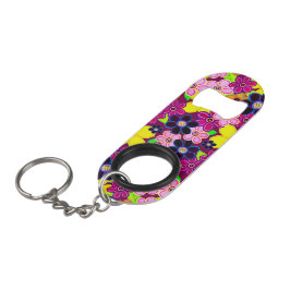 Heldere Abstracte bloemkunst Mini Flessenopener