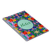 Heldere Abstracte bloemkunst Notitieboek (Rechterzijde)