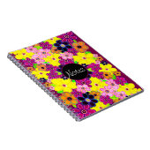 Heldere Abstracte bloemkunst Notitieboek (Rechterzijde)