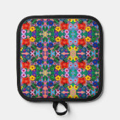 Heldere Abstracte bloemkunst Pannenlap (Voorkant)