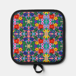 Heldere Abstracte bloemkunst Pannenlap