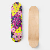 Heldere Abstracte bloemkunst Persoonlijk Skateboard (Voorkant)