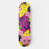 Heldere Abstracte bloemkunst Persoonlijk Skateboard (Voorkant)