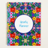 Heldere Abstracte bloemkunst Planner (Voorkant)